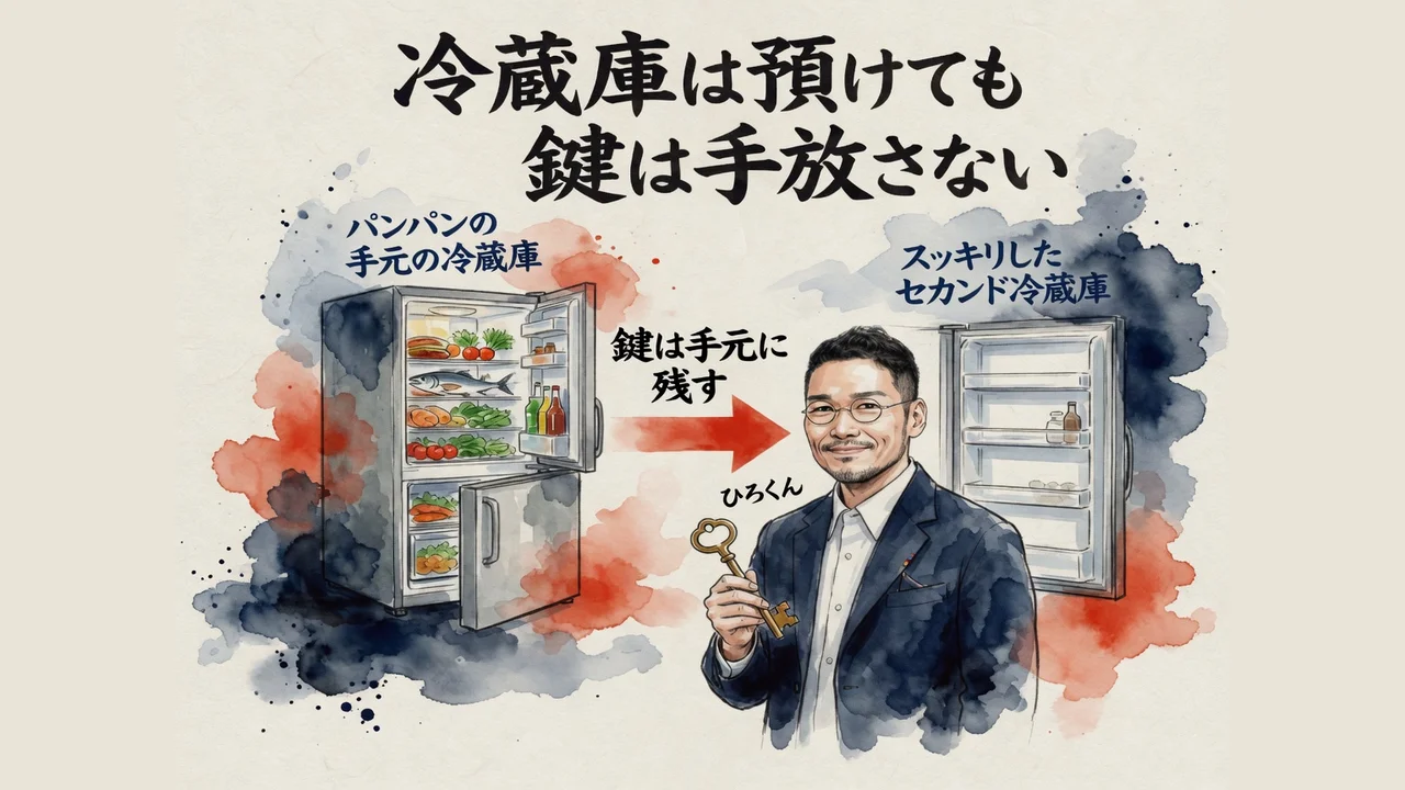 任せるとは鍵だけ自分の手元に残すこと コラム図解