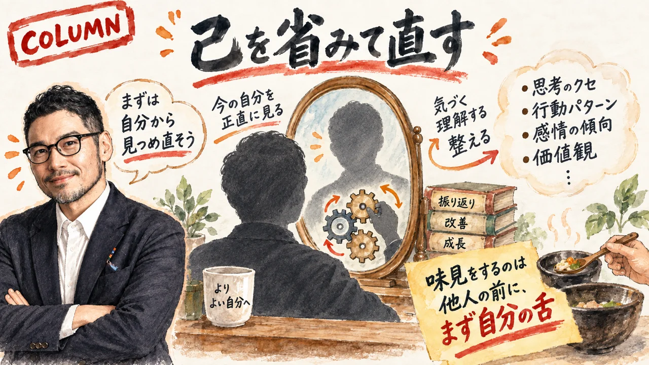ひろくんコラム図解 己を省みて直す