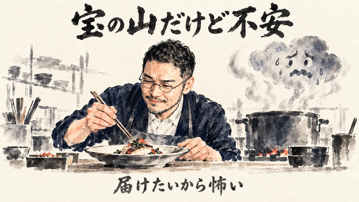 宝の山だけど不安しかないというひろくんのコラム図解