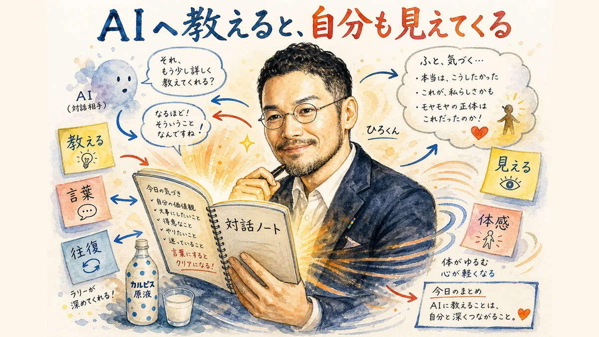 AIへ教えると自分も見えてくるというひろくんの気づき