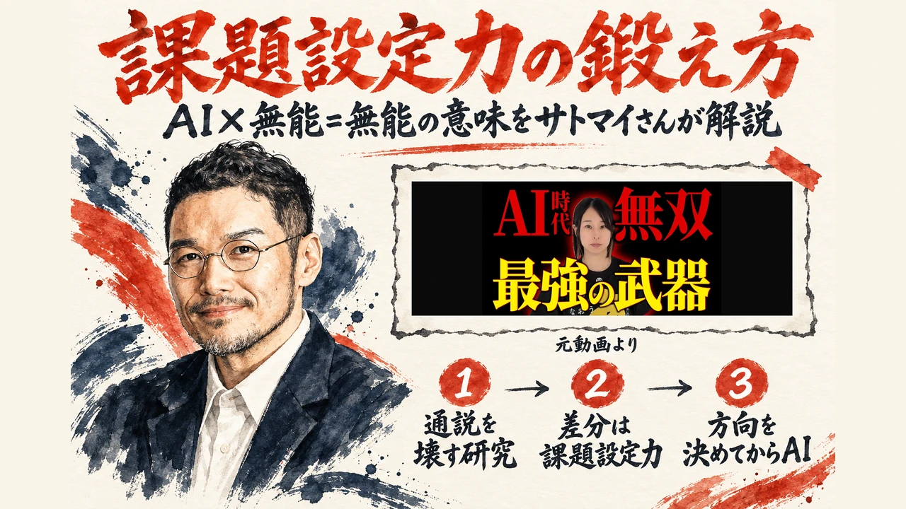 AI×無能=無能を検証するサトマイさんの解説動画レポ