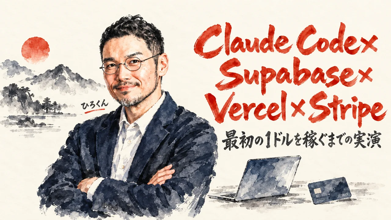 Claude CodeでStripe決済まで作る実演の様子
