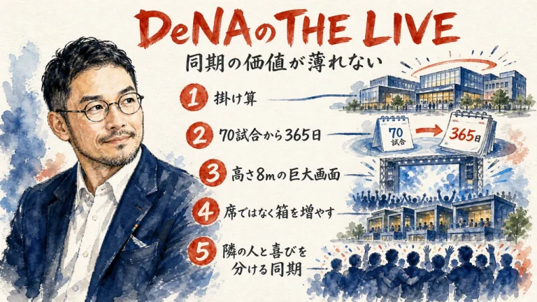 DeNAのTHE LIVEとワンダリア横浜から同期の価値を読み解くアイキャッチ