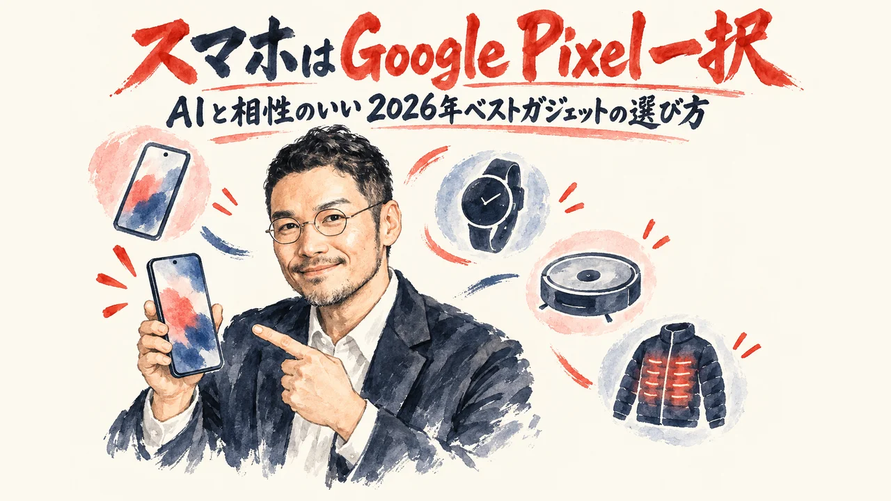スマホやウェアラブルをAIとの相性で選ぶ2026年ガジェット解説図