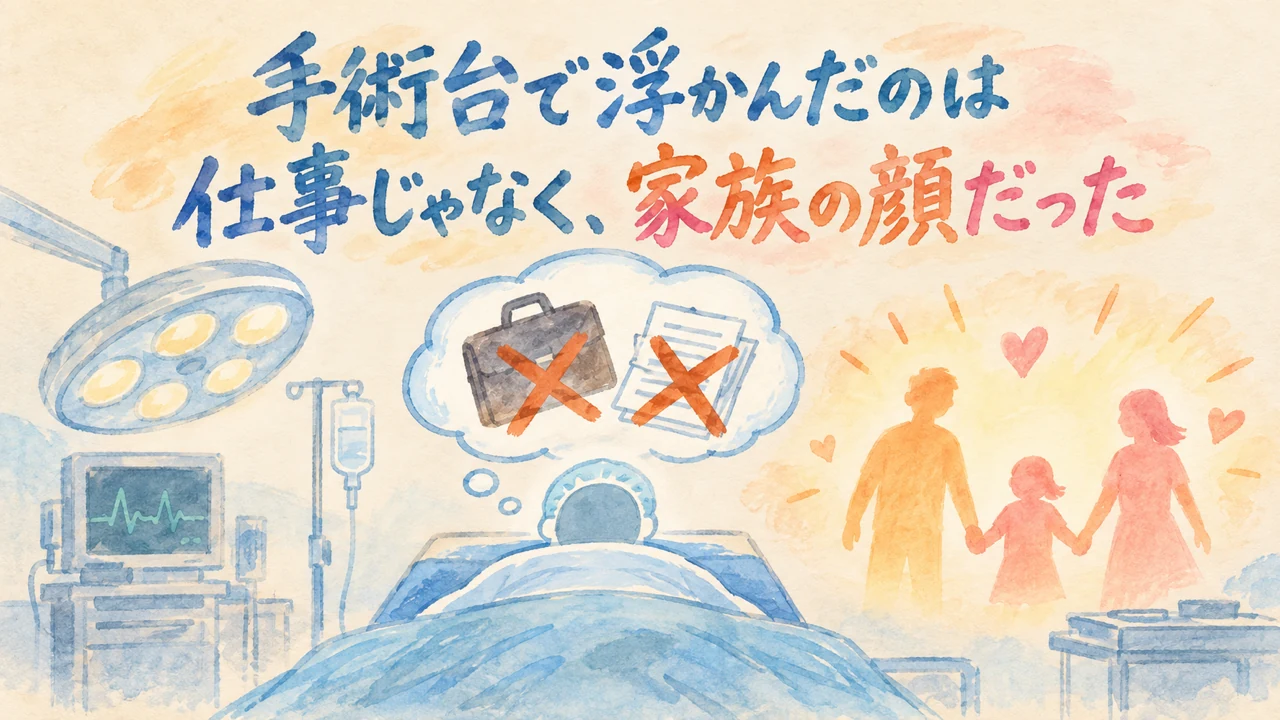 手術台で浮かんだのは仕事じゃなく家族の顔だった の図解