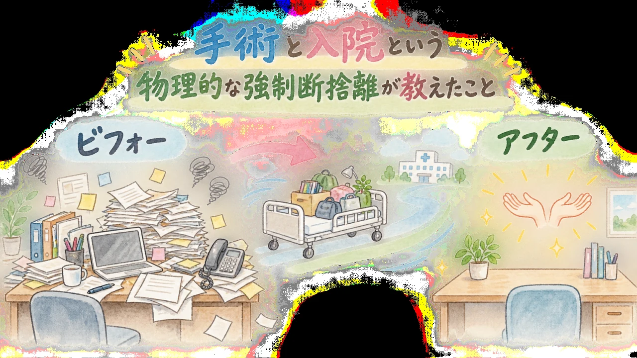手術と入院という物理的な強制断捨離が手放せなかった理由を教えてくれた の図解
