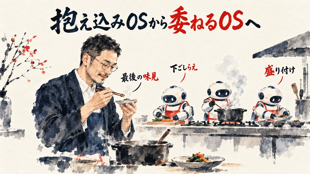 抱え込みOSから委ねるOSへ：下ごしらえと盛り付けはBotに任せ、最後の味見は自分で