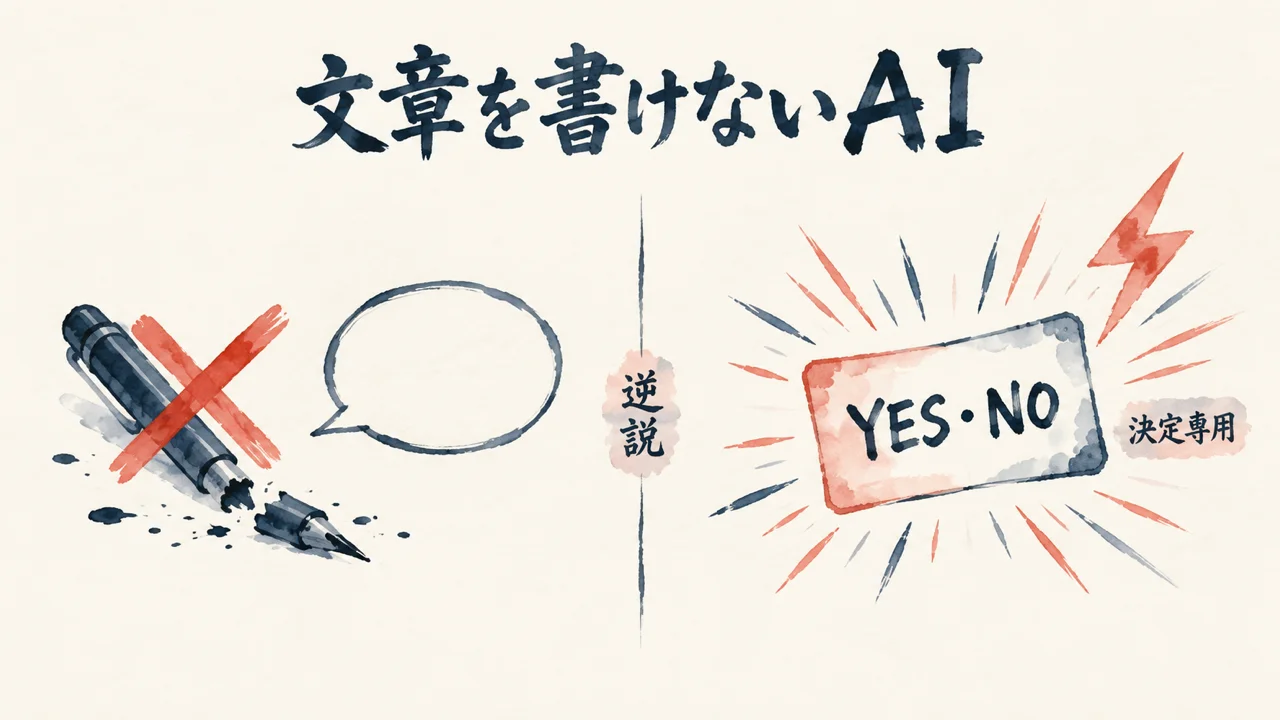 文章を書けないAIの図解