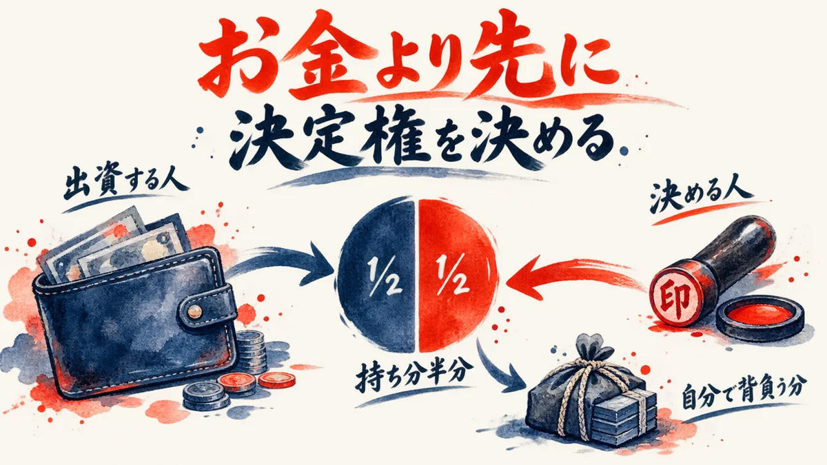 お金を出す人と決める人を分ける図解