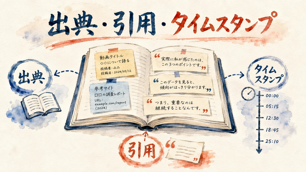 出典と参考リンクの図解