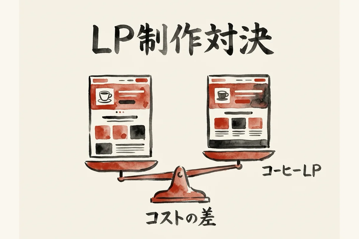 プロテインコーヒーLP制作対決の図解