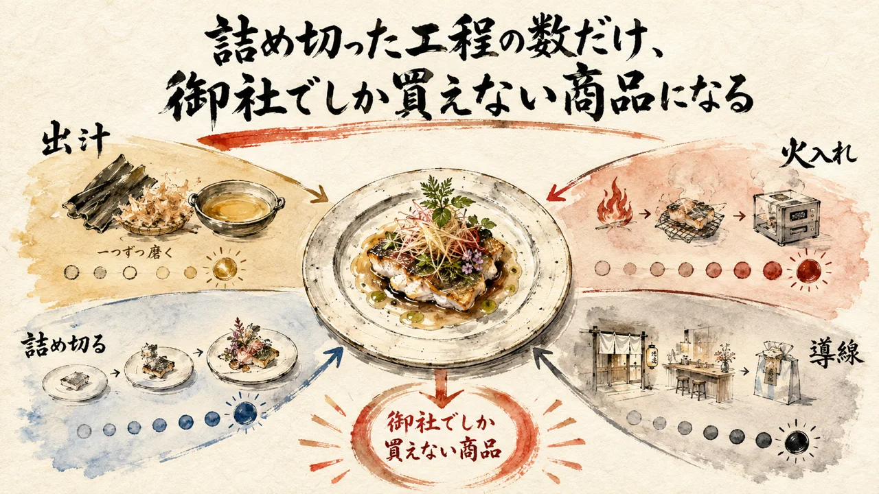 詰め切った工程の数だけ選ばれる商品になる図解