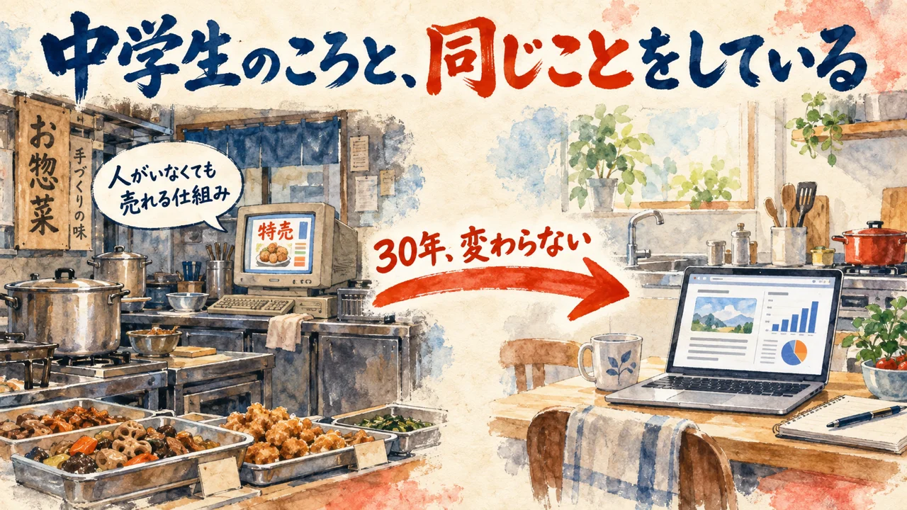 中学生のころと、同じことをしている