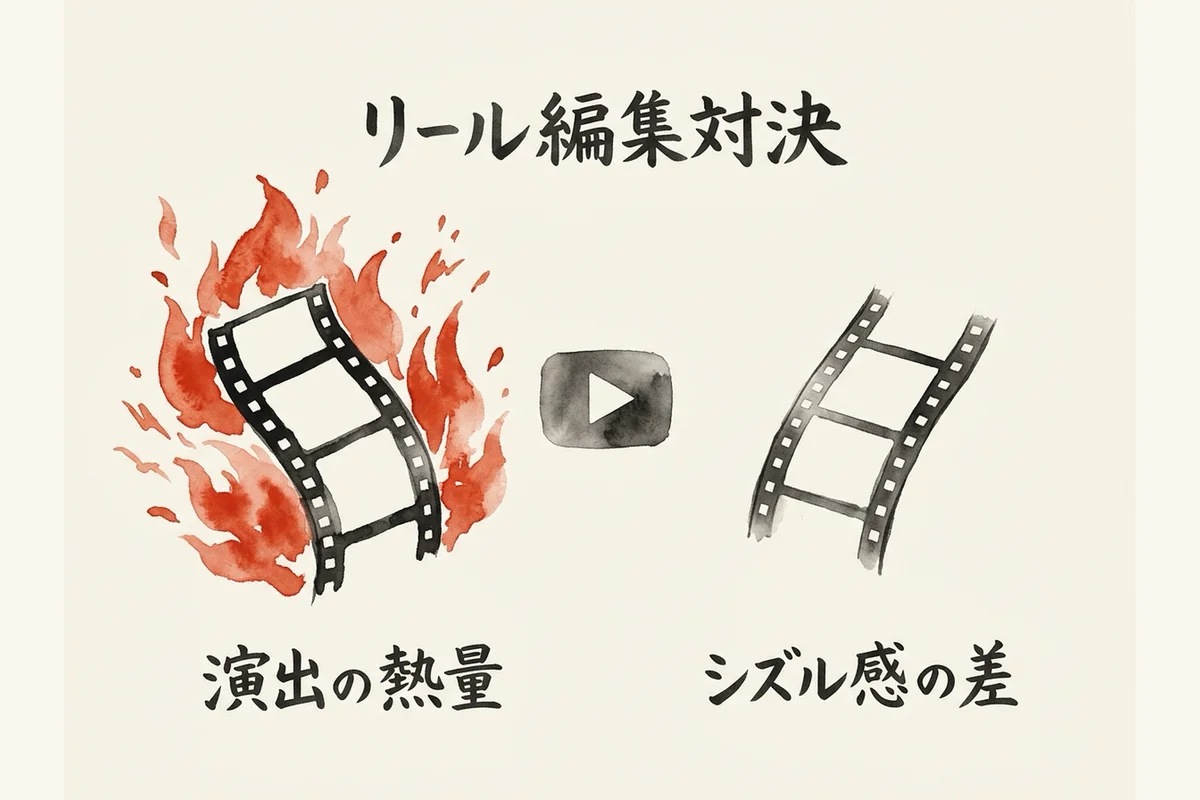 シズルリールとインスタリール編集の図解