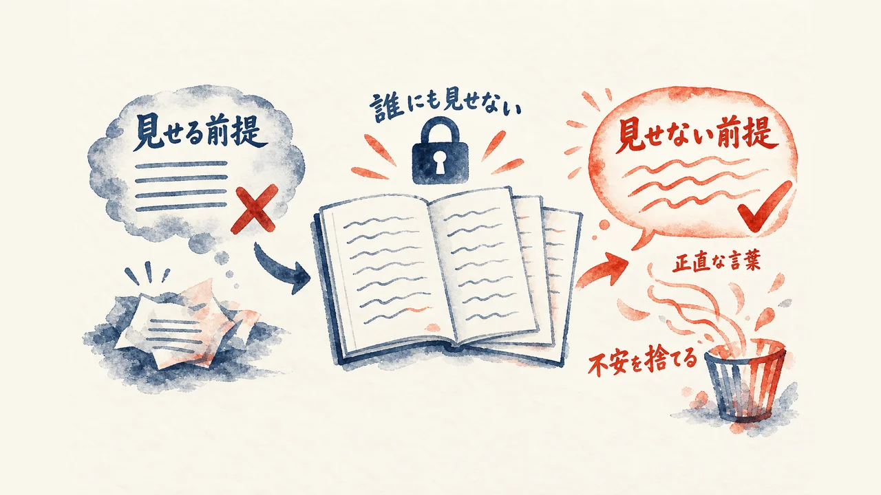 誰にも見せないA4のモーニングページ。見せる前提だと書けない、不安の正しい捨て方