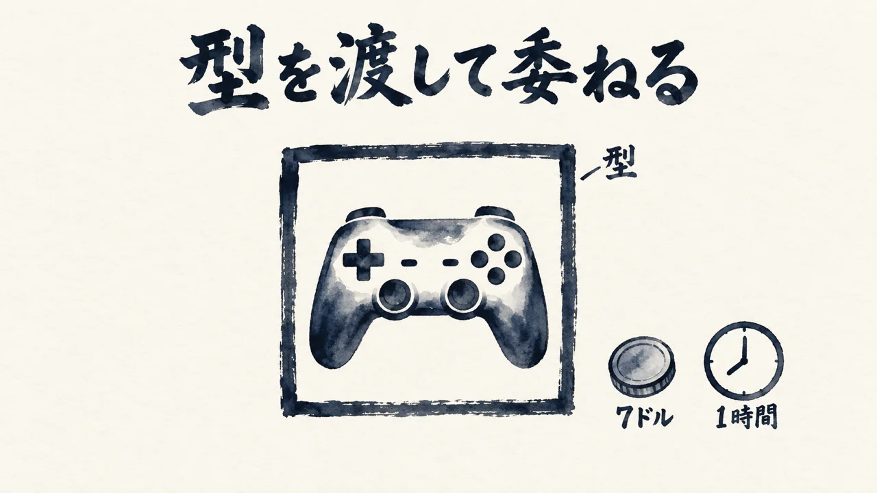 型を渡して委ねる強さの図解