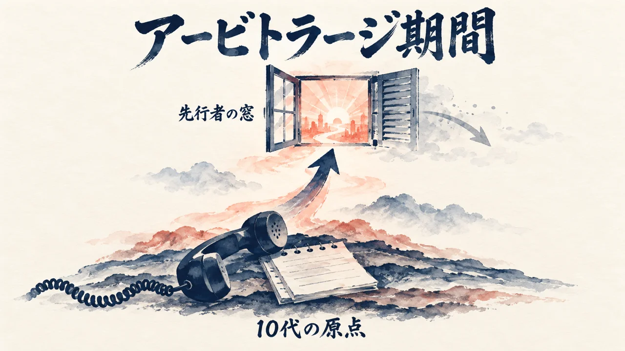先行者だけが稼げるアービトラージ期間の図解