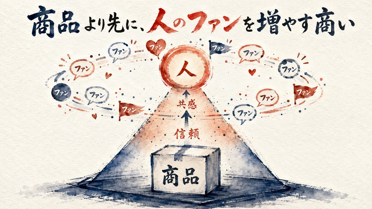 人のファンを増やす商いの図解