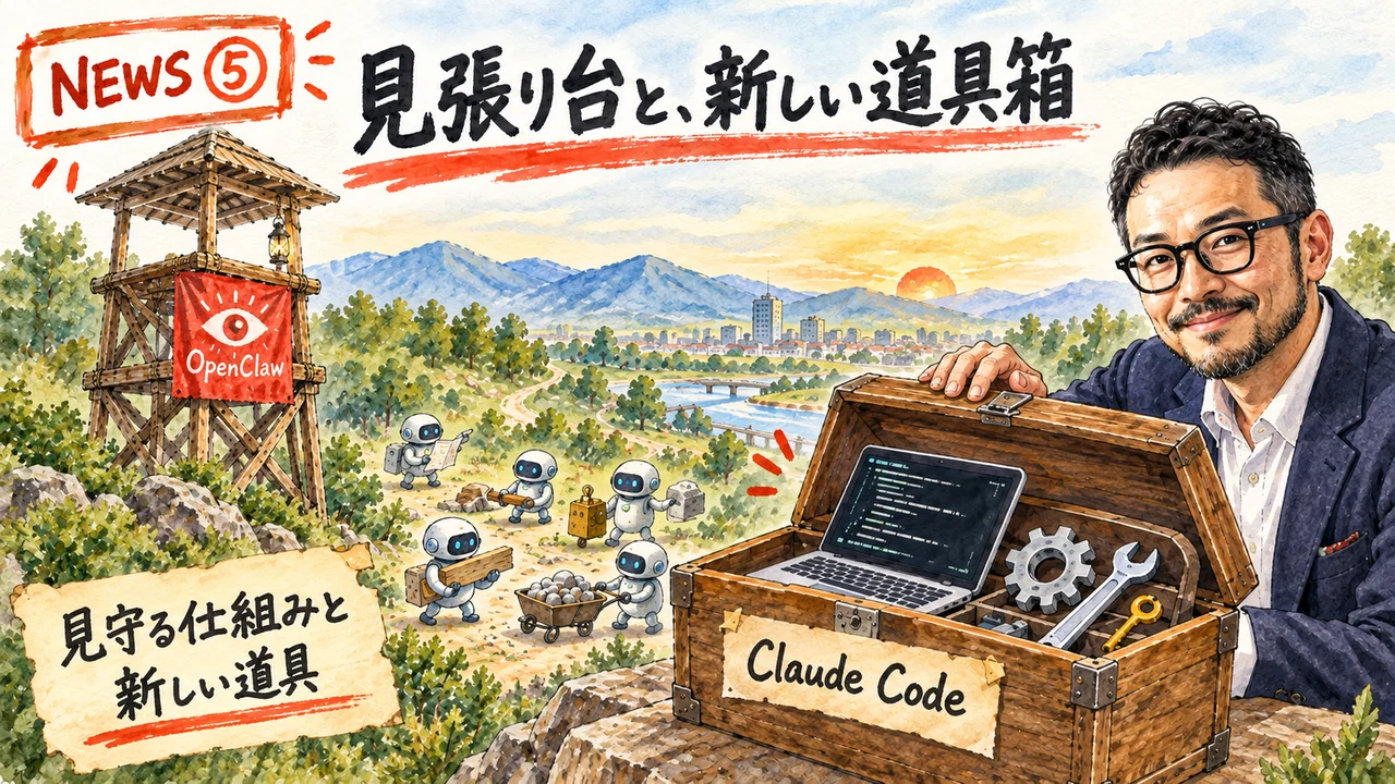 OpenClaw EnterpriseとClaude Codeのニュースを解説するひろくんのグラレコ