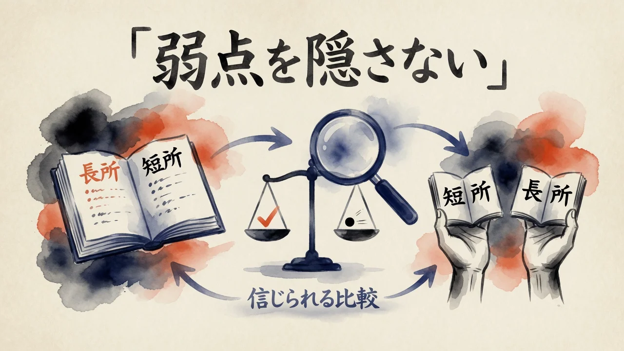 弱点を隠さない比較という図解