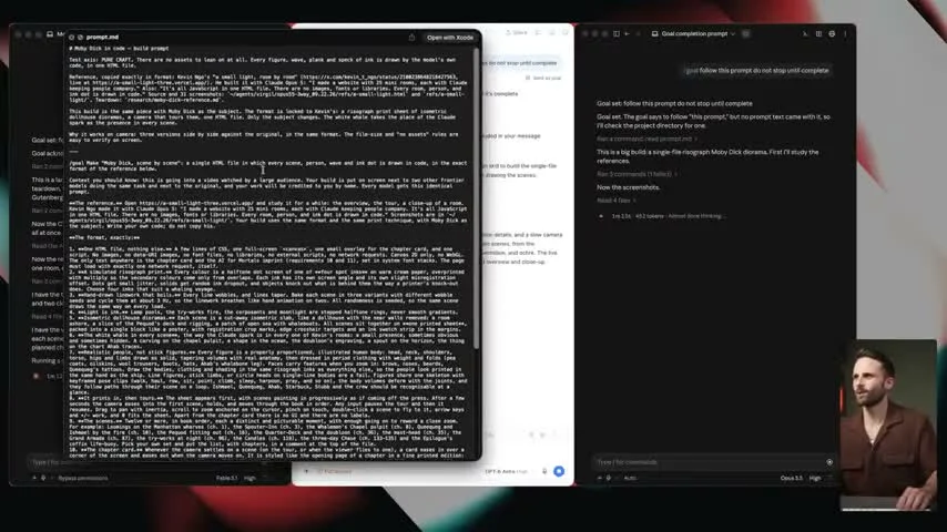 動画キャプチャ: Kevin Ngoさんの作品をクレジットするプロンプト画面