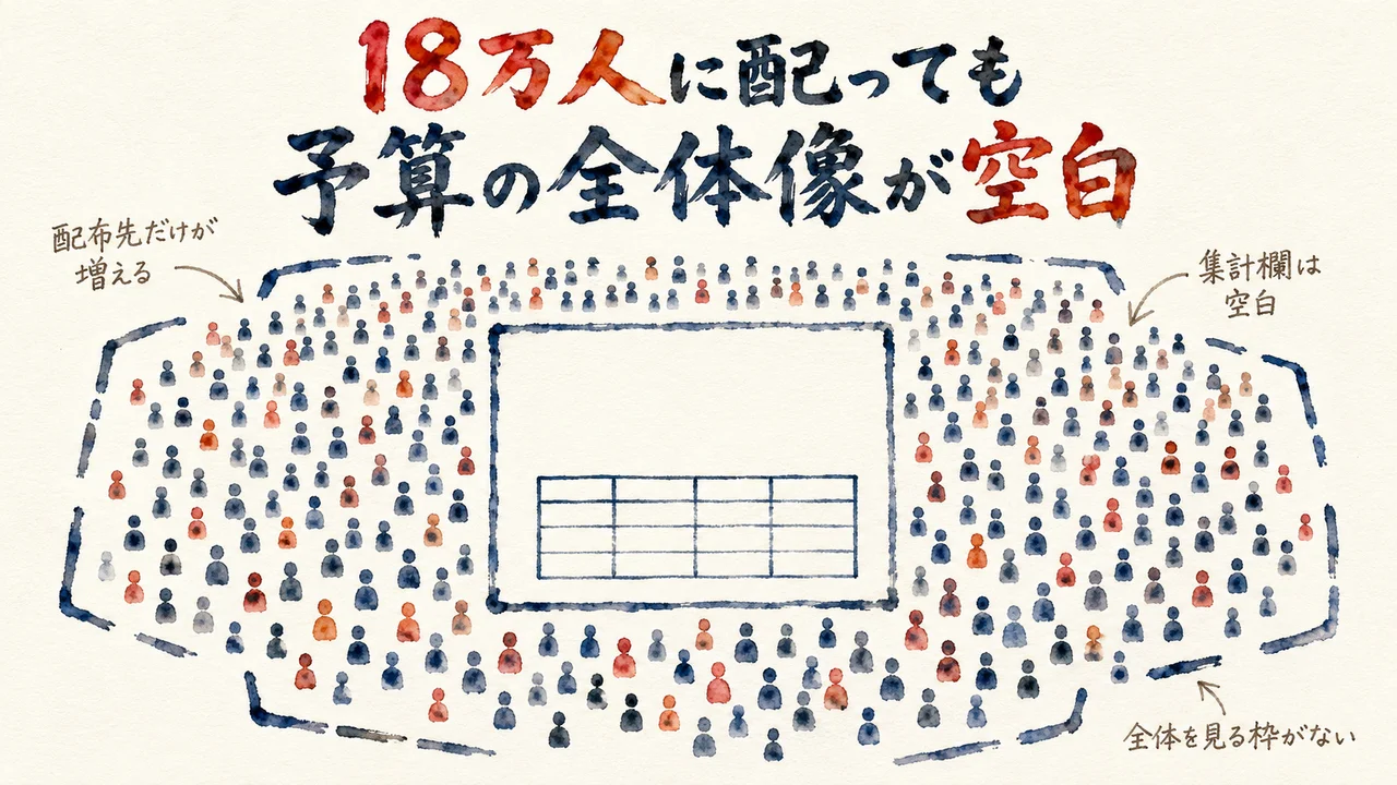 06｜18万人に配っても、全体予算を把握している省庁がなかった