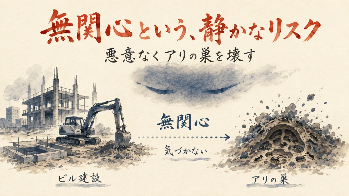 無関心という静かなリスクの図解