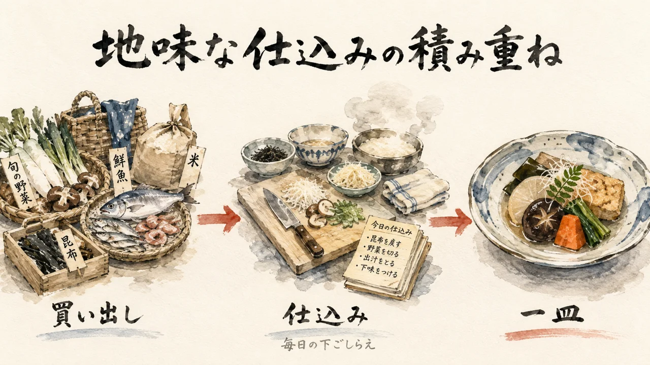 山口屋の商売っ子が積み重ねた仕込みの図解