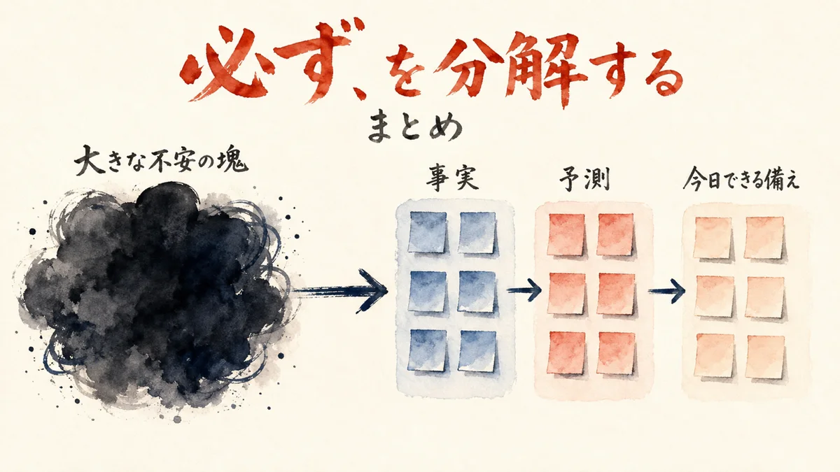 必ずを分解するまとめの図解