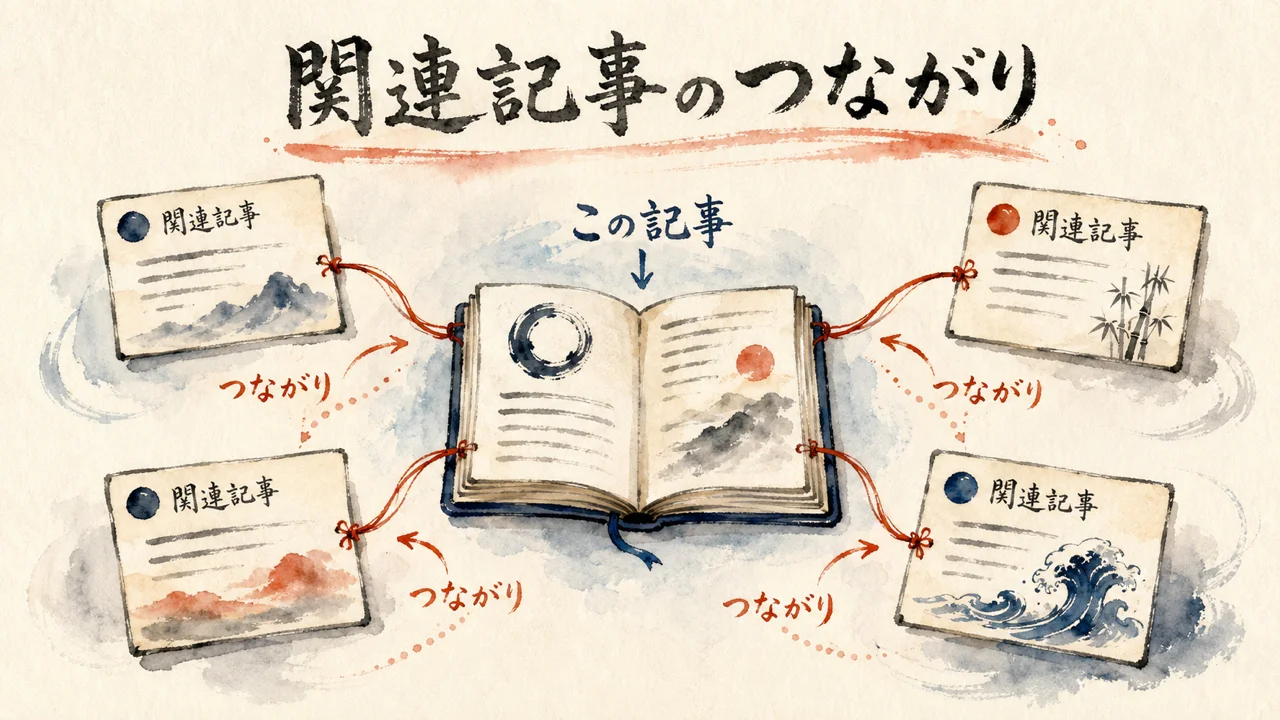 関連記事のつながりを示す図解