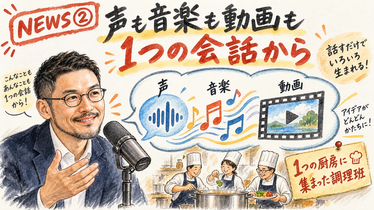 ElevenLabs MCP 声 音楽 画像 動画 グラレコ解説