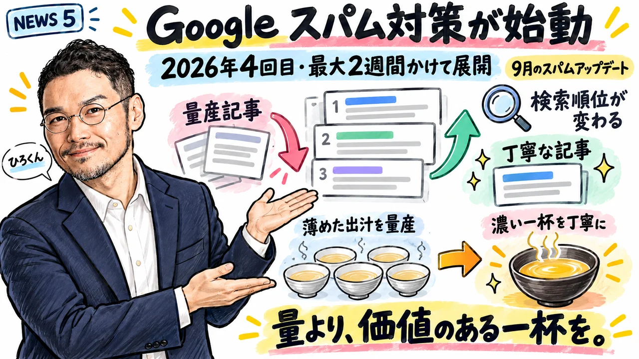 Google September Spam Updateが始動するイメージ図解