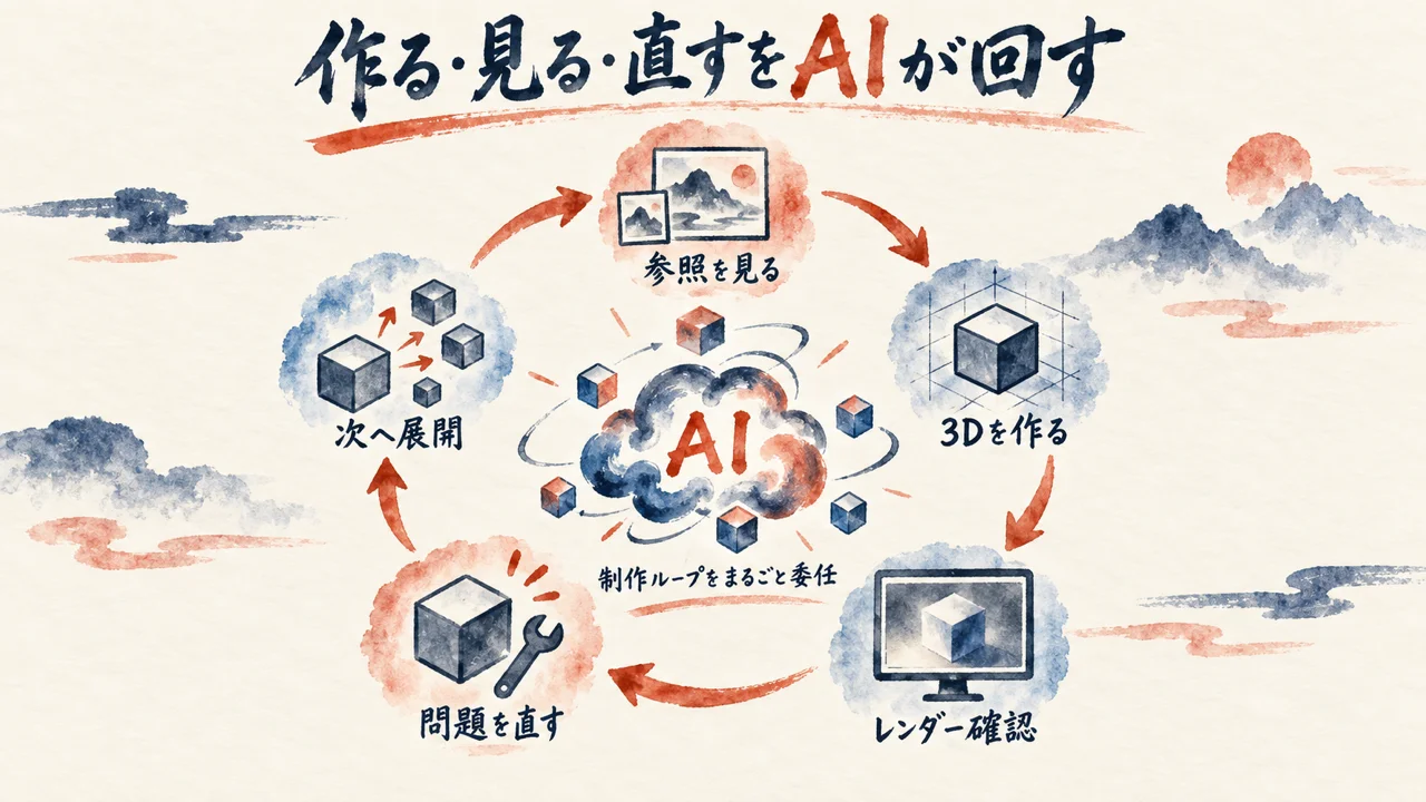 作る・見る・直すをAIが回す図解