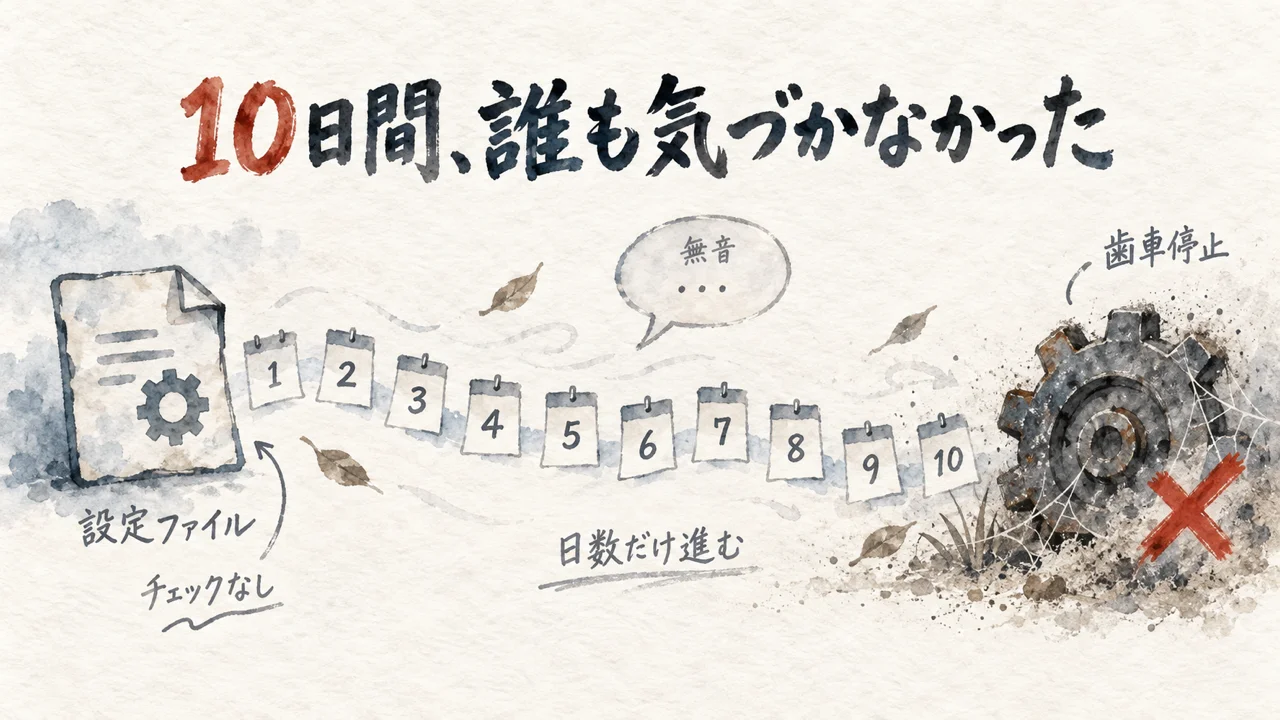 「死んでいるのは Rules だけではない」——気づけないまま10日過ぎていた話