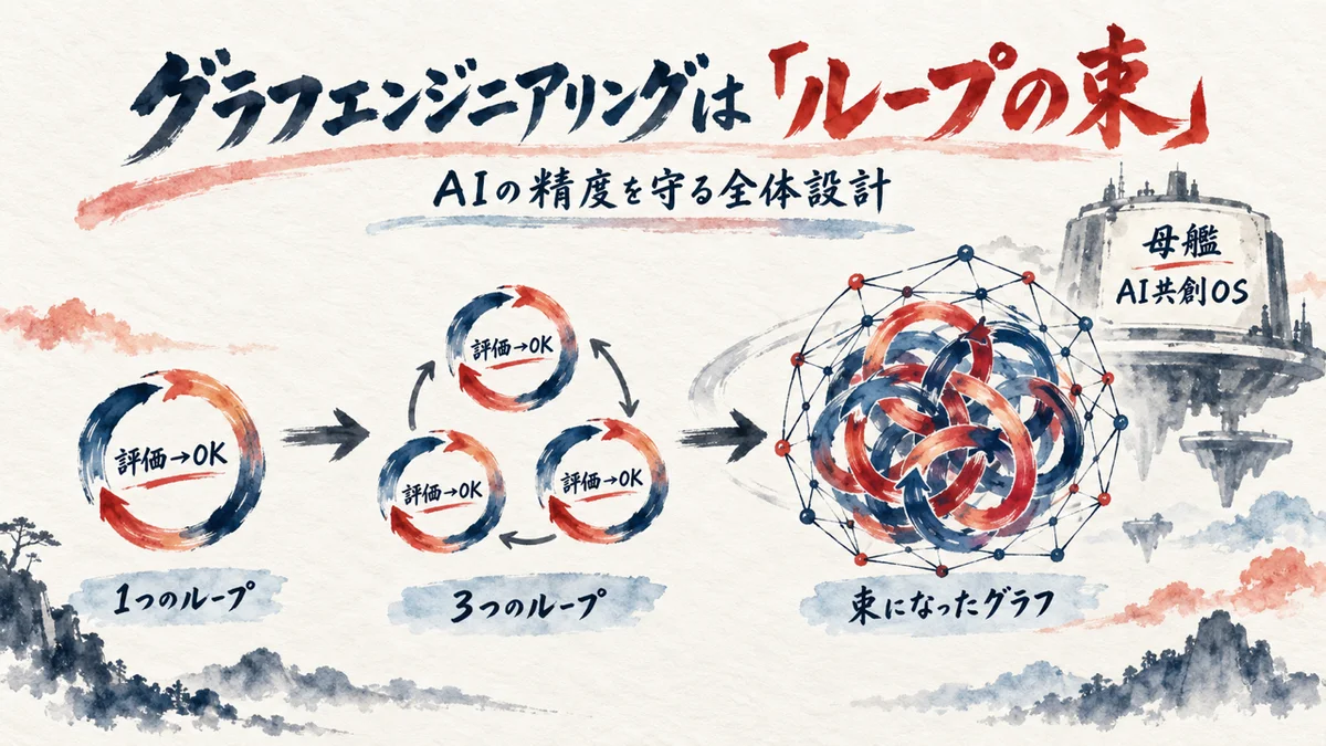 グラフエンジニアリングはループの束。AIの精度を守る全体設計の図解