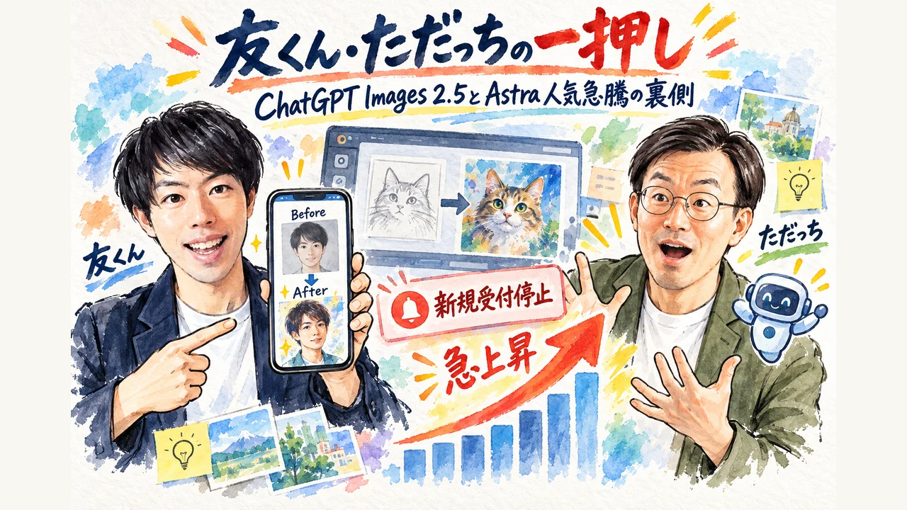 ChatGPT Images 2.5とAstraのプロプラン新規受付停止 図解