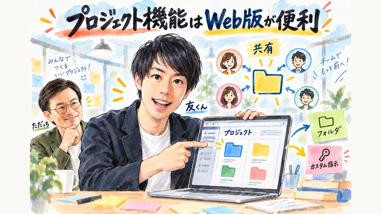 プロジェクト機能はWeb版が便利 図解