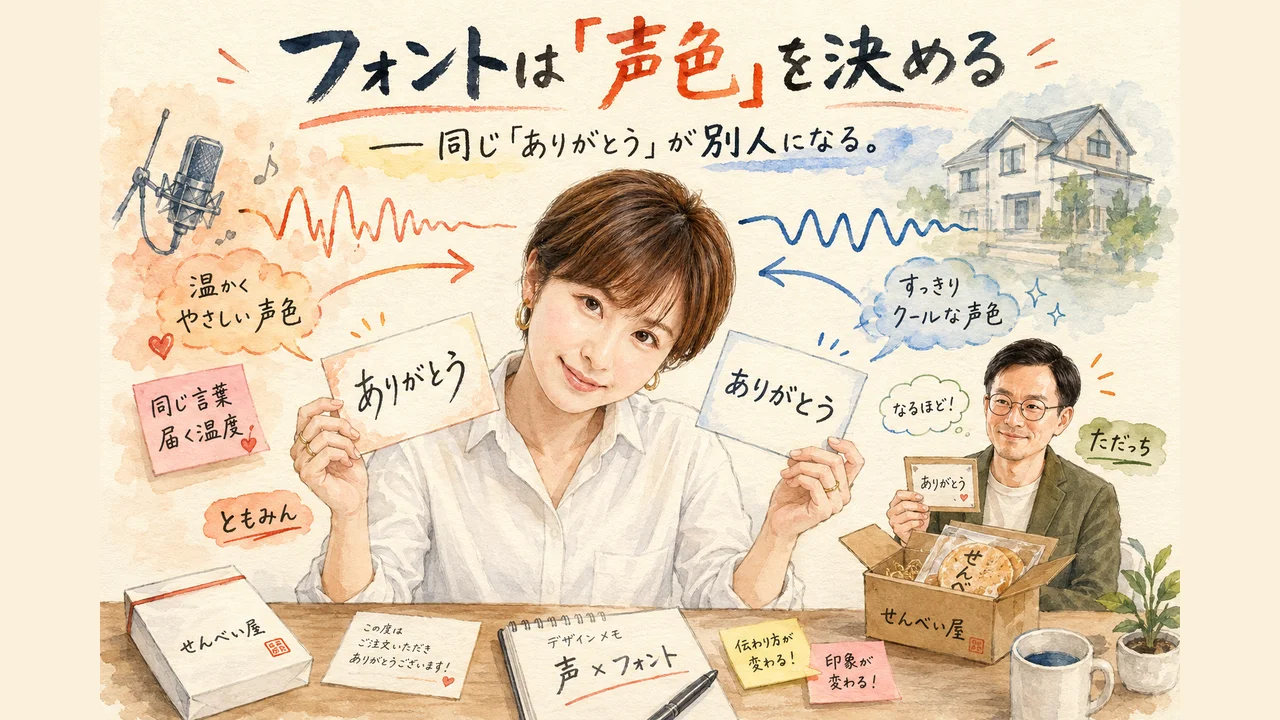 フォントは声色を決める｜ともみん解説