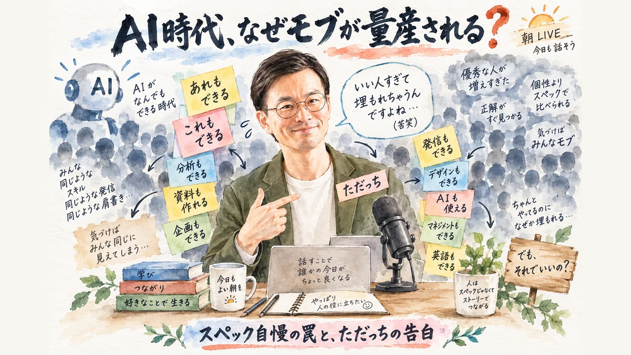 AI時代になぜモブが量産されるのか スペック自慢の罠とただっちの告白