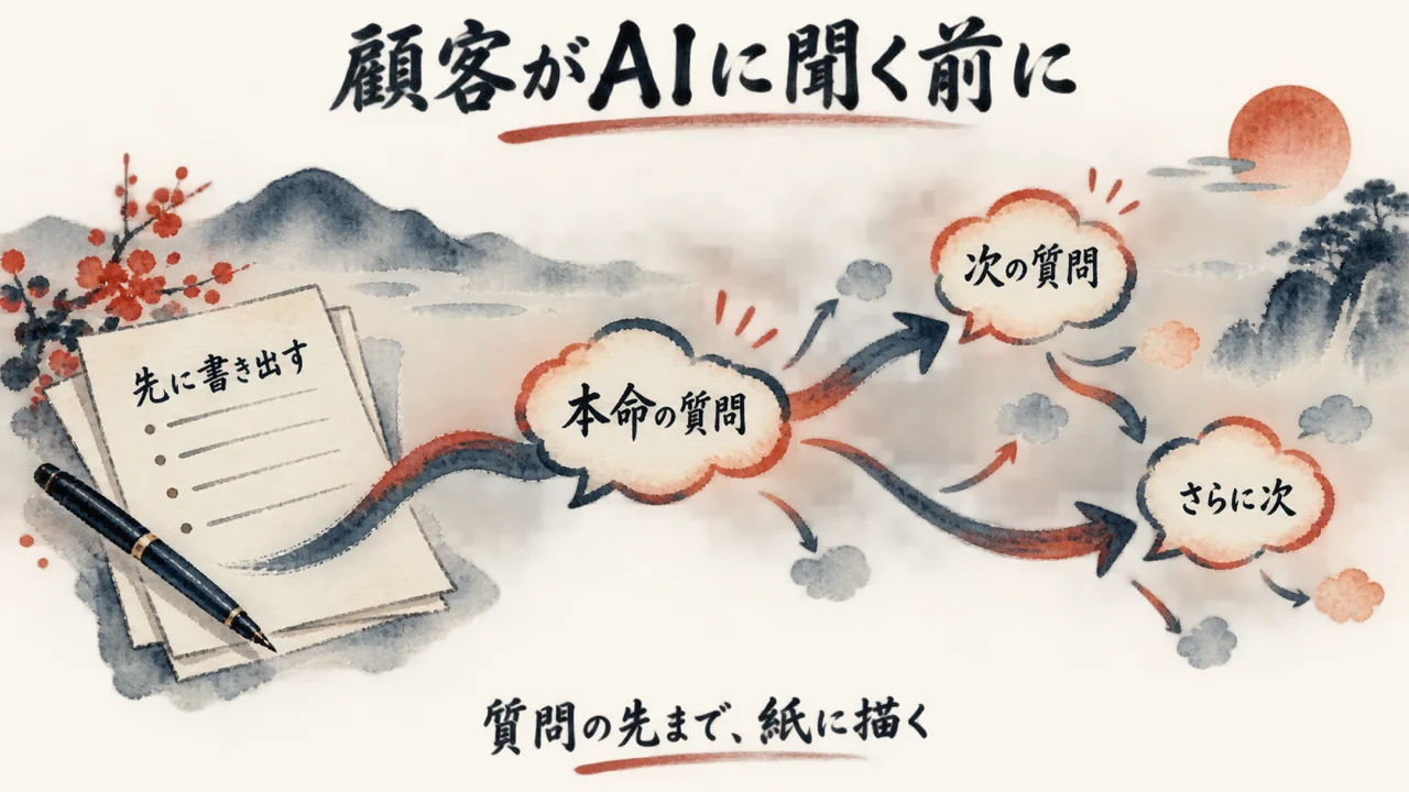 「顧客が知りたい情報を事前に調べておく」——質問を先に書き出す