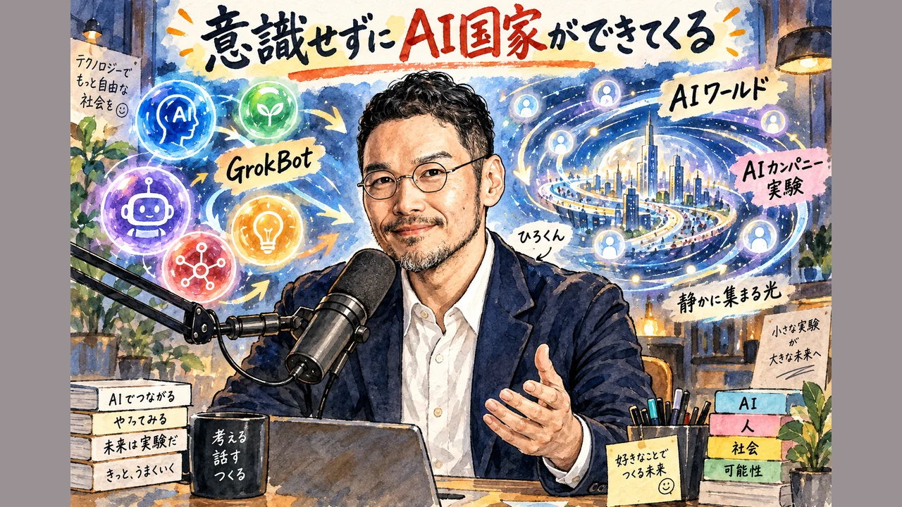 意識せずにAI国家ができてくる GrokBotで加速するAIワールド×AIカンパニー実験 グラレコ