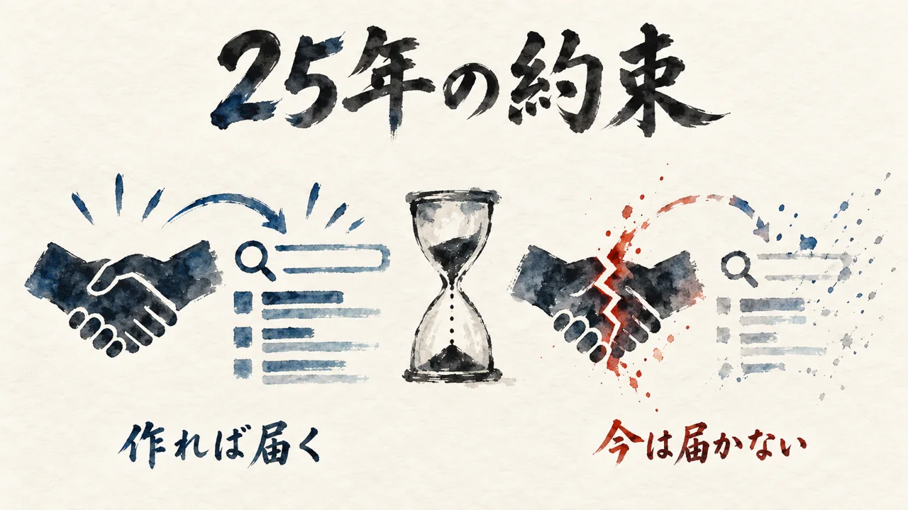 25年続いた検索との約束が壊れたことを示す図解