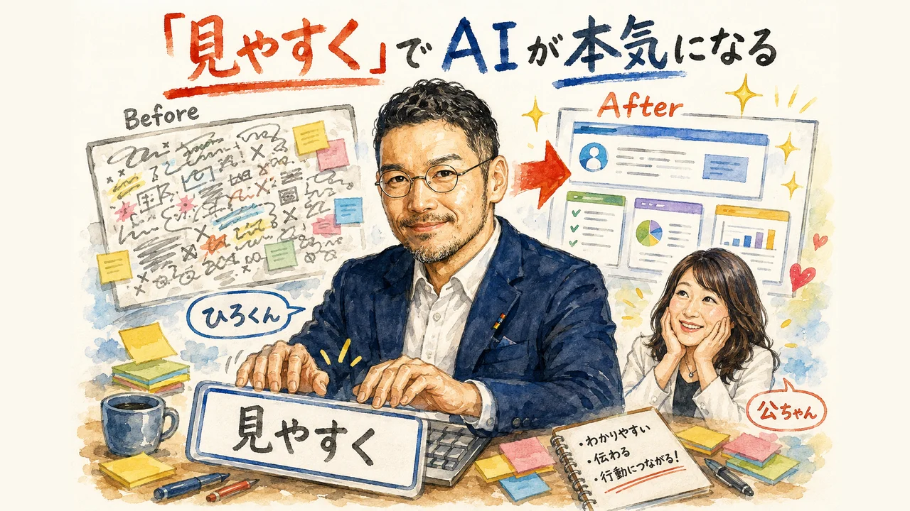 「見やすく」の一言でAIの本気度が変わる図解