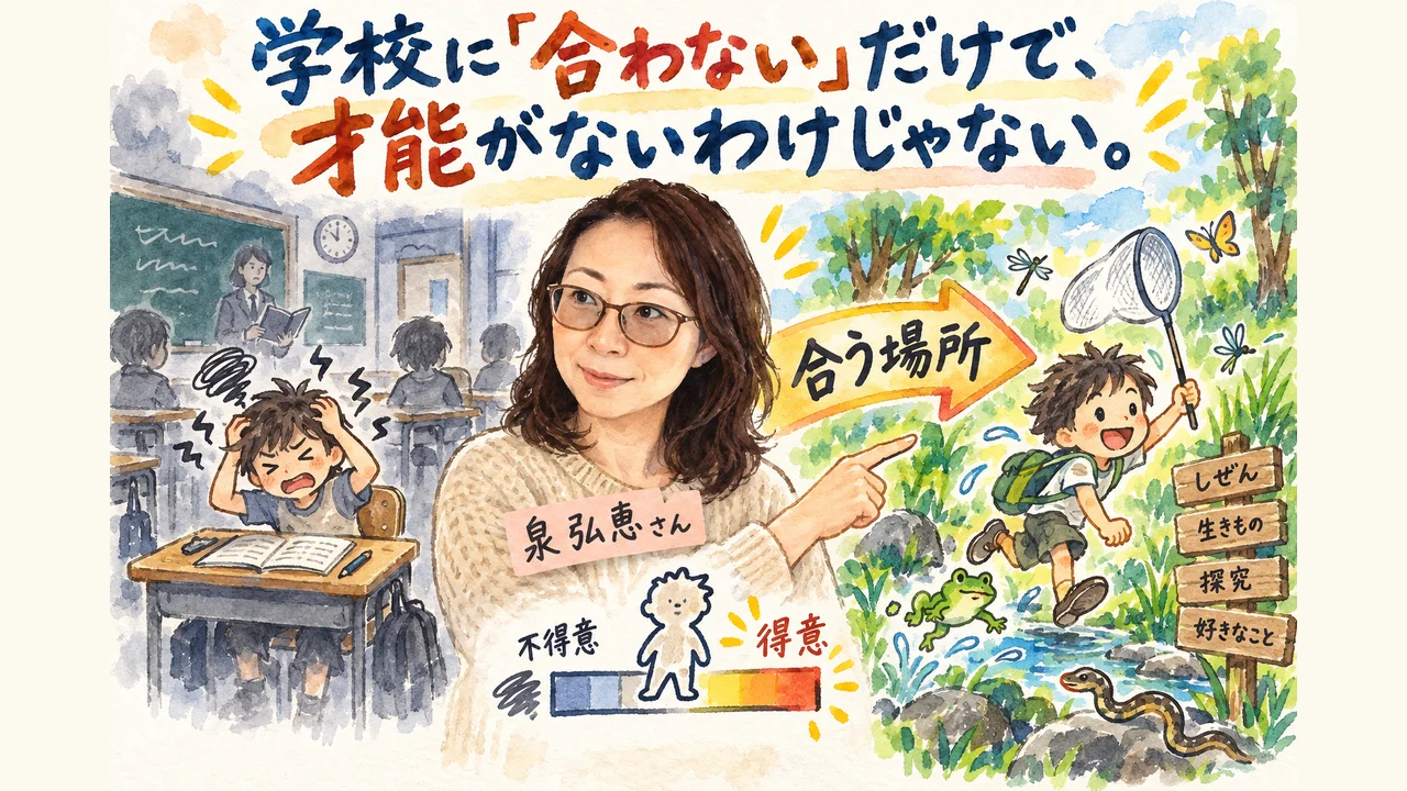 学校に「合わない」だけで、才能がないわけじゃない グラレコ