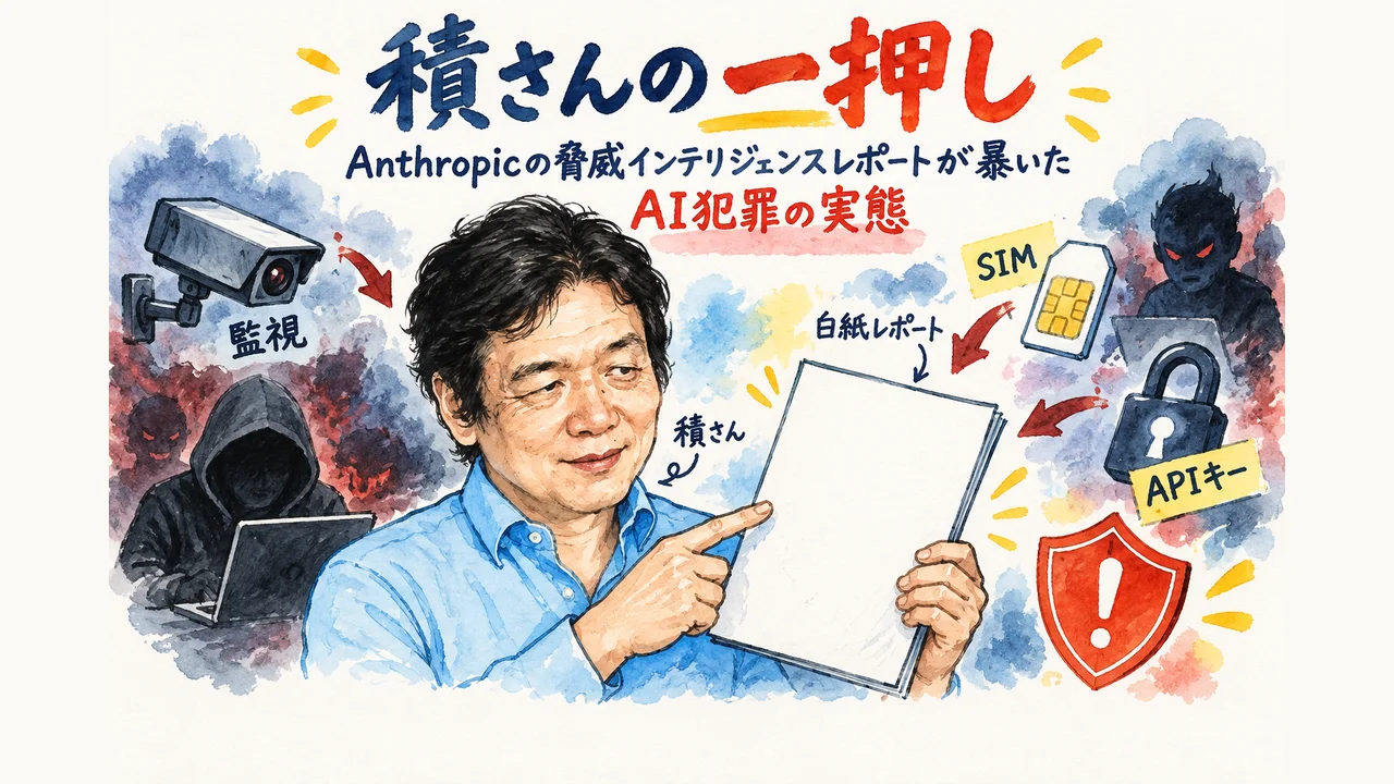 積さんの一押し Anthropic脅威インテリジェンスレポートが暴いたAI犯罪 図解（修正版）