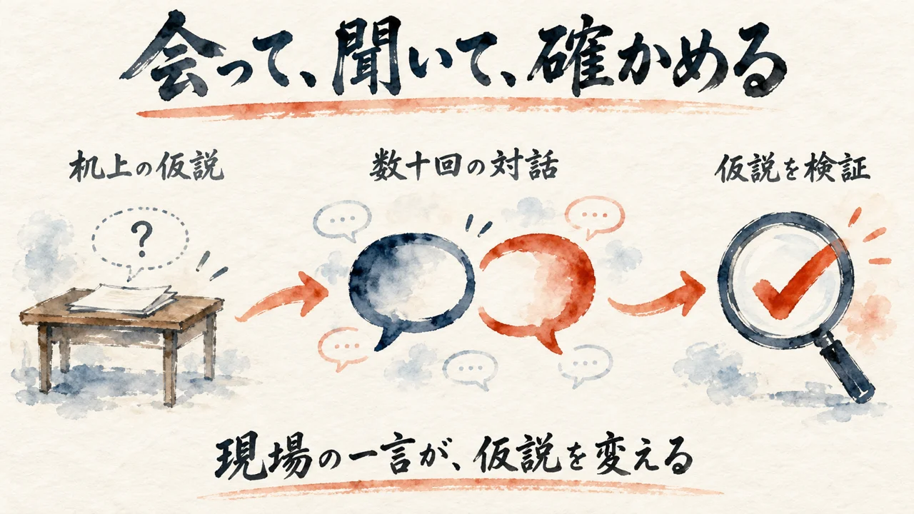 会って話を聞くことを恐れない 図解