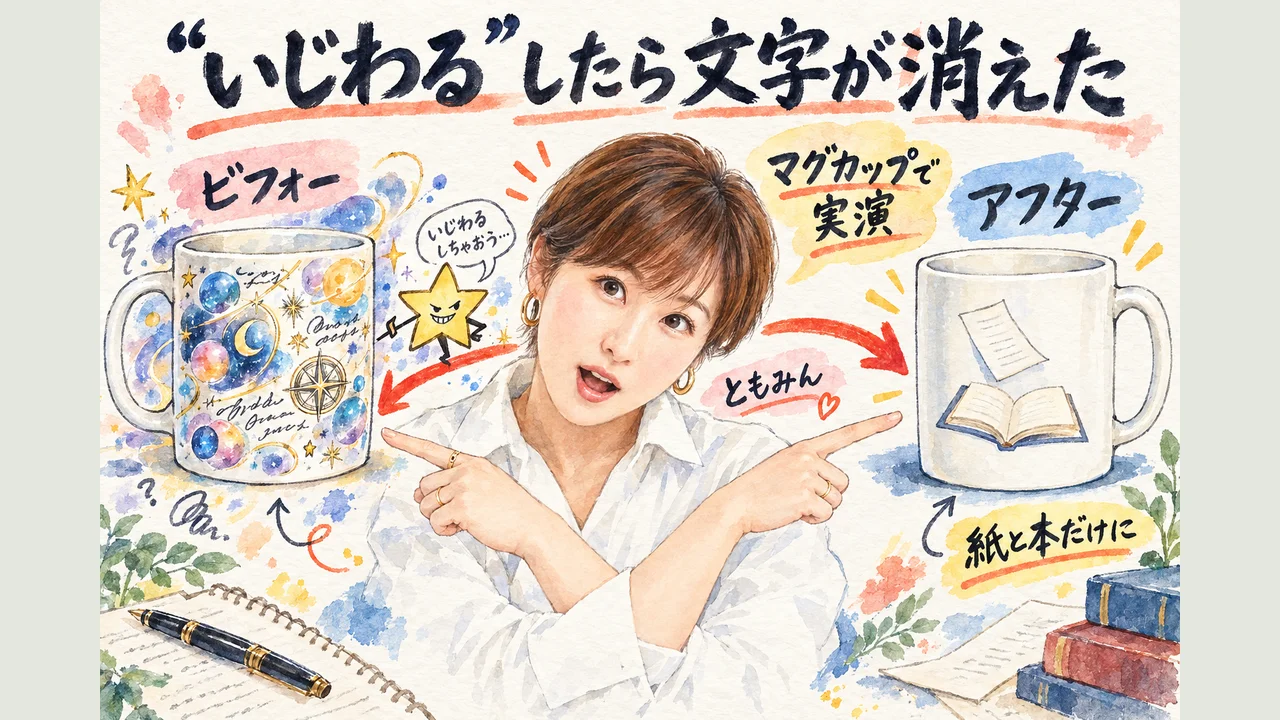 マグカップのデザインで実演した図解
