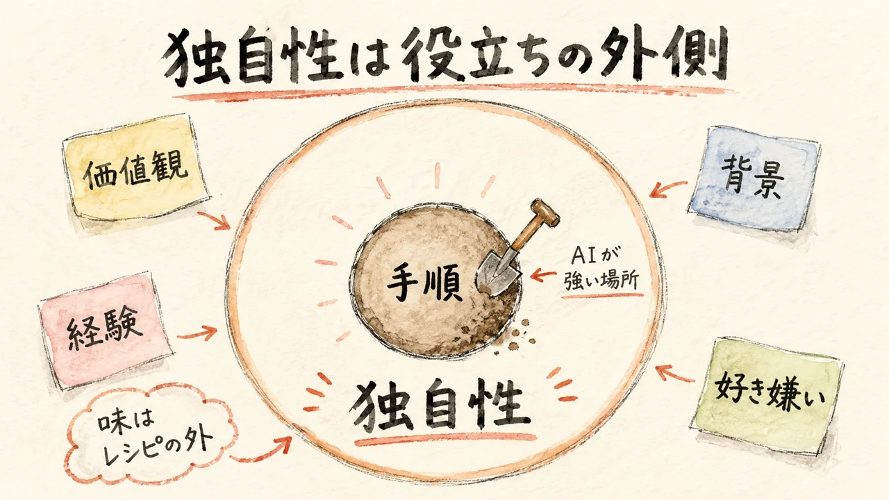 独自性は、役立ちの外側にあった