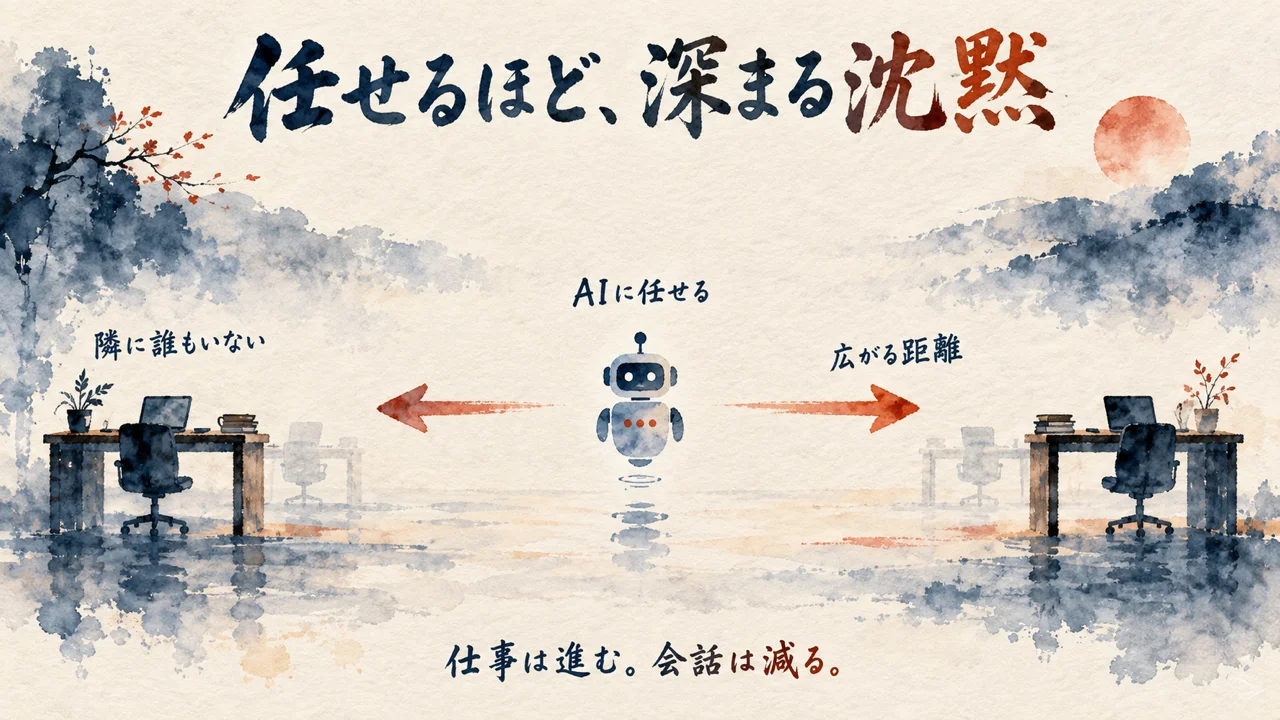 隣に人がいない時代の孤立を示す図解