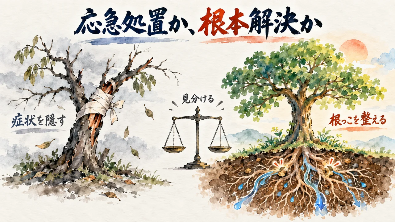 「完全な対症療法で安直すぎます」——応急処置と土台を見分ける